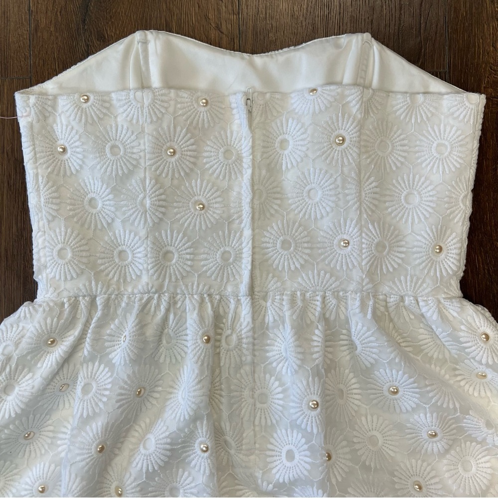 🆕 Lilly Pulitzer Payton Resort White, Pinwheel Organza Dress SZ 8‎ - Picture 3 of 9